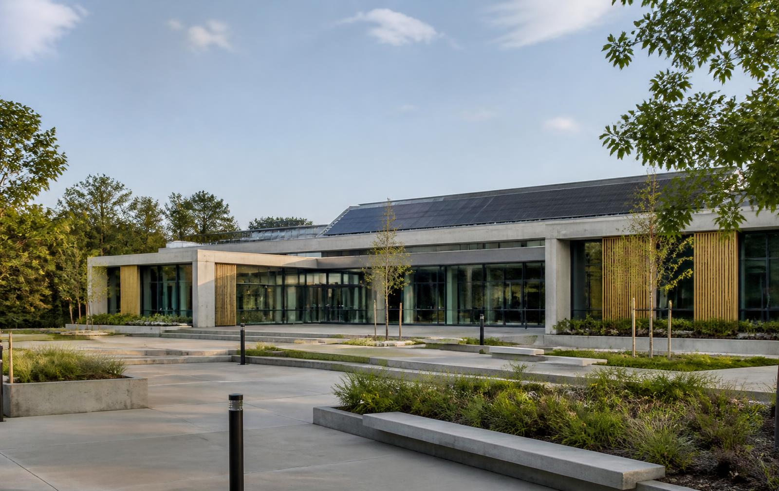 Institutional building designed for continuity during severe weather